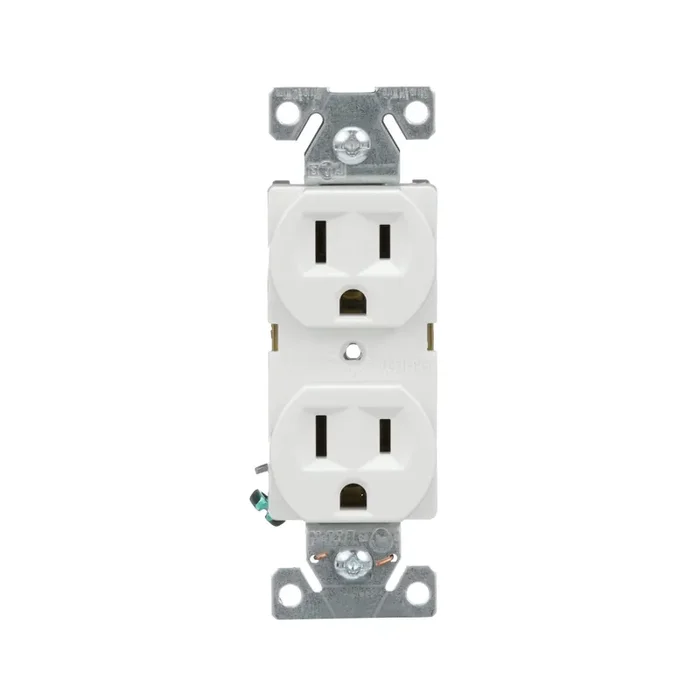 Eaton 15 -Amp 125-volt Commercial Duplex Outlet , White