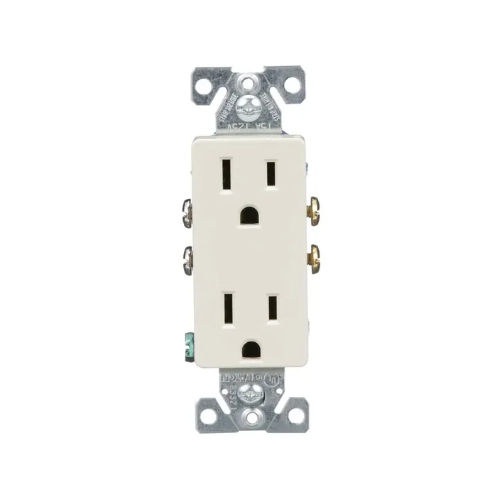 Eaton 15 -Amp 125-volt Residential Decorator Outlet , Light almond