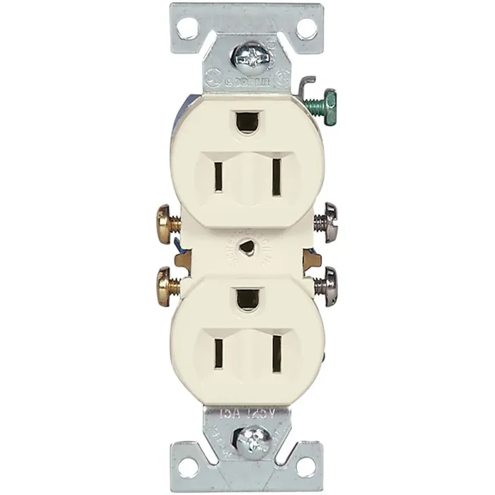Eaton 15 -Amp 125-volt Residential Duplex Outlet , Light almond