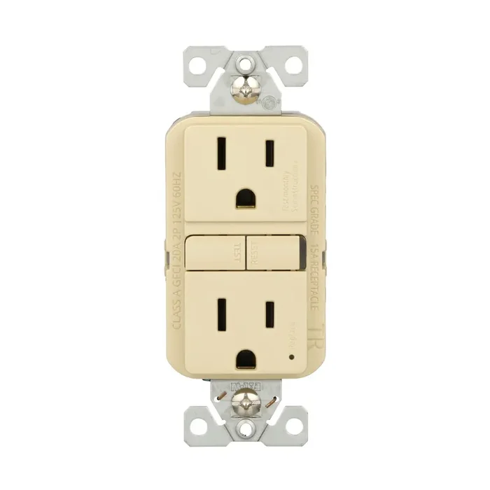 Eaton 15 -Amp 125-volt Tamper Resistant GFCI Residential Decorator Outlet , Ivory