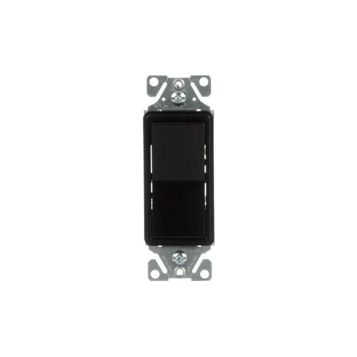 Eaton 15-amp 3-way Rocker Light Switch , Black