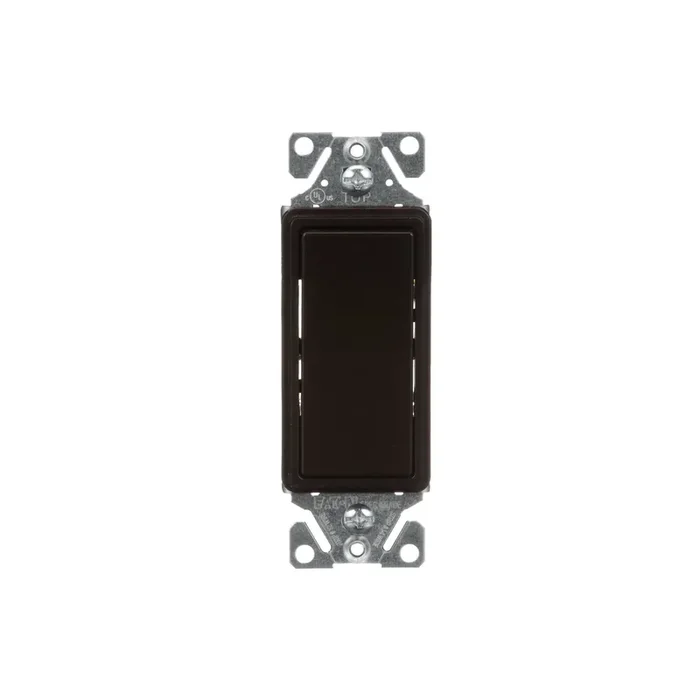 Eaton 15-amp 3-way Rocker Light Switch , Brown