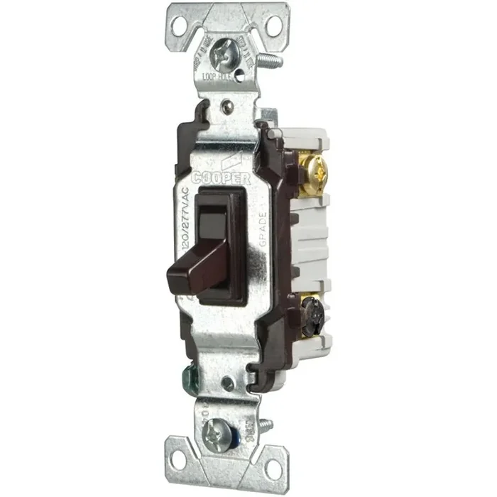 Eaton 15-amp 3-way Toggle Light Switch , Brown