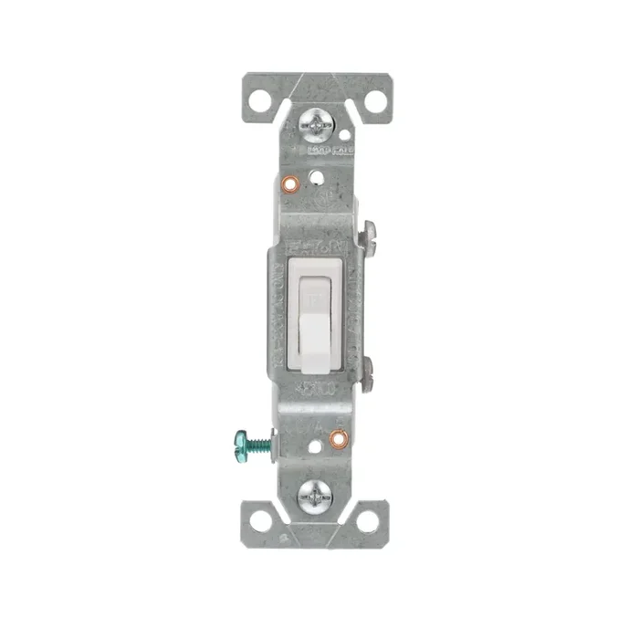 Eaton 15-amp Single-pole Toggle Light Switch , White