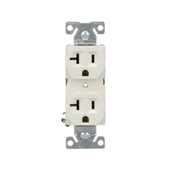 Eaton 20 -Amp 125-volt Commercial Duplex Outlet , Light almond