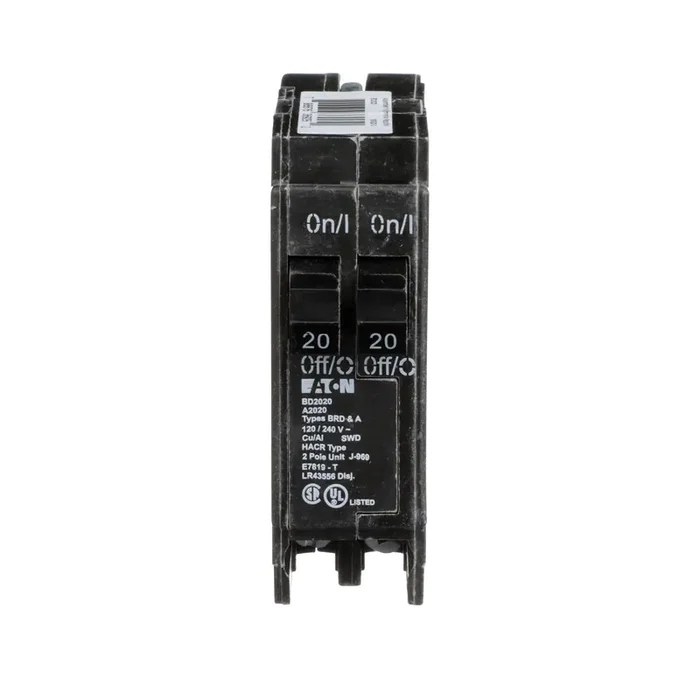 Eaton Type BR 20-amp 2 -Pole Tandem Circuit Breaker