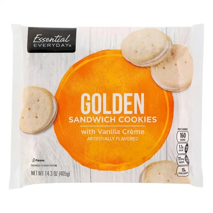 Ee Sandwch Cookie Goldn W/Van Creme