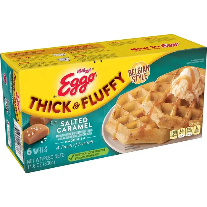 Eggo Frozen Waffles, Frozen Breakfast, Salted Caramel