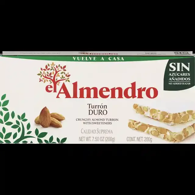 El Almendro Turron Duro (Crunchy Almond Turron No Sugar)