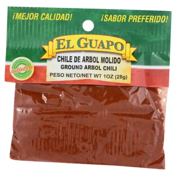 El Guapo Ground Arbol Chili Pods (Chile de Arbol Molido), 1 oz