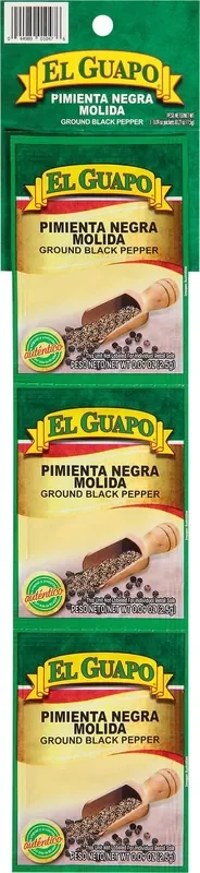 El Guapo Ground Black Pepper 3-0.09 oz. Packets