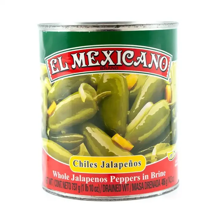 El Mexicano Whole Jalapenos Peppers in Brine 737 g