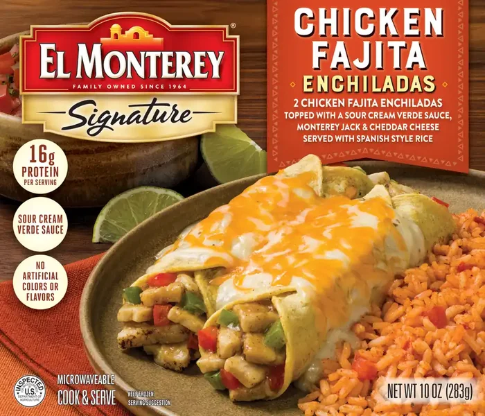 El Monterey Signature Entrée Chicken Fajita Enchilada, 10 oz (Frozen)