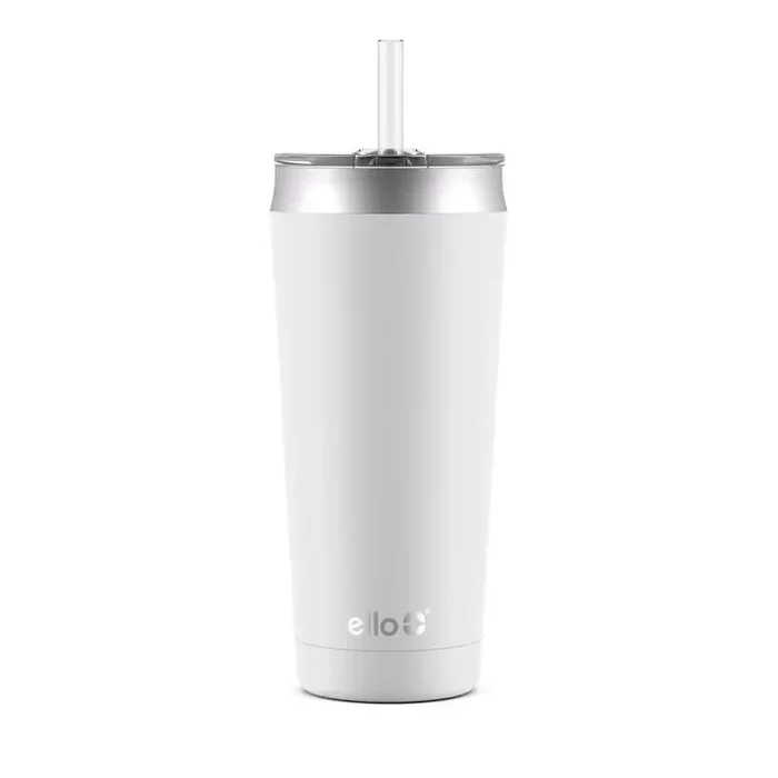 Ello 24oz Beacon Vacuum Stainless Steel Tumbler White