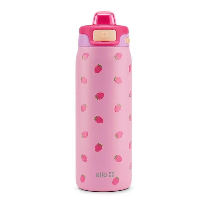 Ello Pop & Fill 18oz Stainless Steel Water Bottle – Strawberries