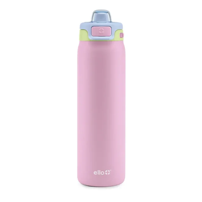 Ello Pop & Fill 22oz Stainless Steel Water Bottle – Rosy Skyline