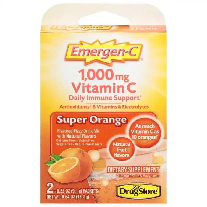Emergen-C 1,000 mg Daily Immune Support Super Orange Vitamin C 2 – 0.32 oz Packets