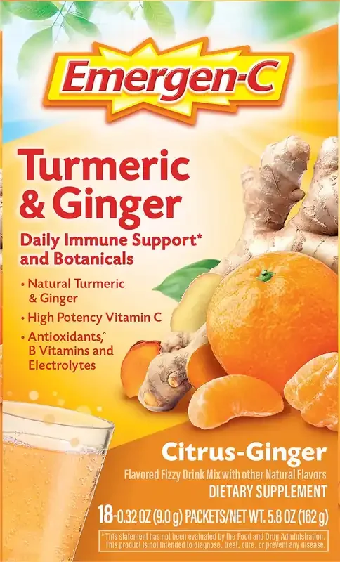 Emergen-C Citrus Ginger Turmeric & Ginger 18 ea