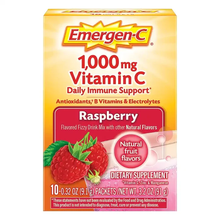 Emergen-C Dietary Supplement in Raspberry Flavor