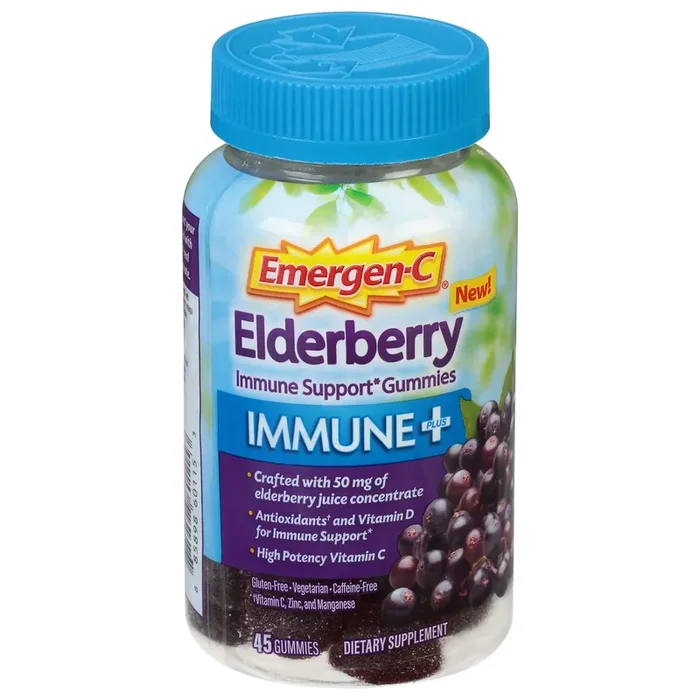 Emergen-C Immune Plus Elderberry Immune Support Gummies 45 ea