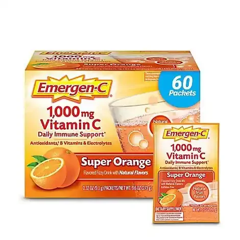 Emergen-C Super Orange Vitamin C Packets – 60 Count