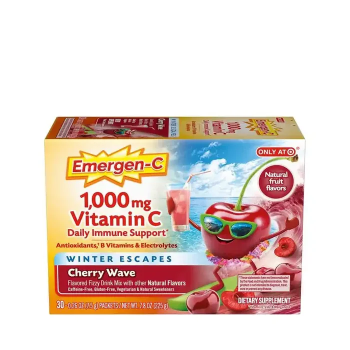 Emergen-C Winter Escapes Vitamin Powder – Cherry Wave – 30ct