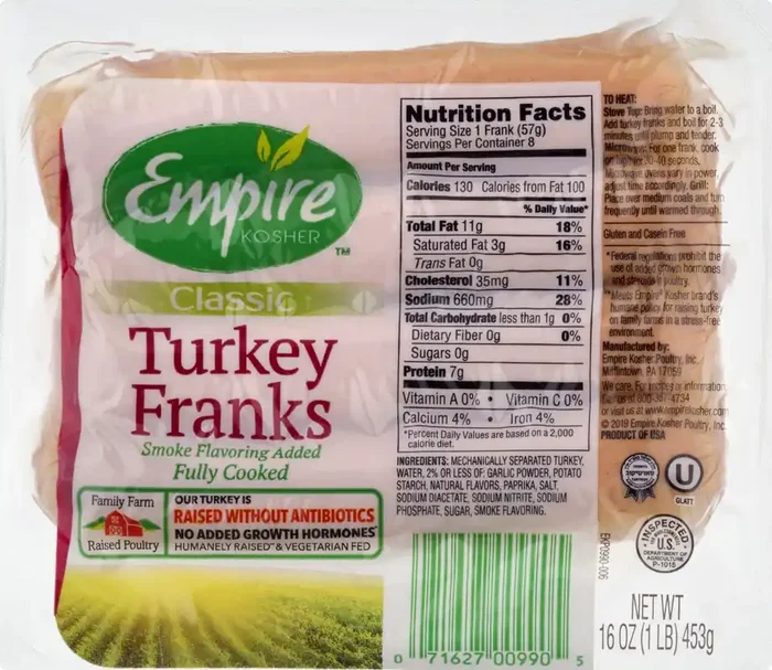 Empire Kosher Classic Turkey Franks 16 oz