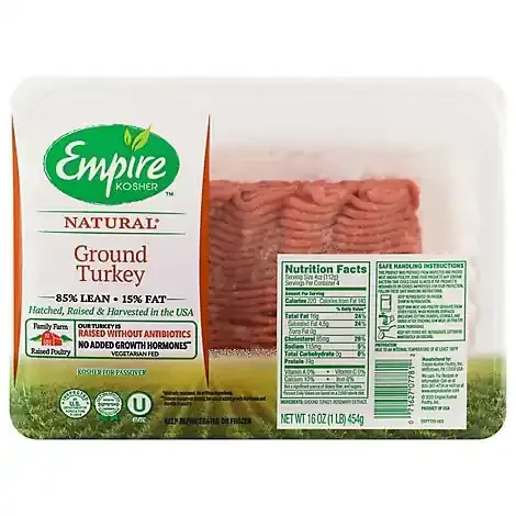 Empire Kosher Ground Turkey Fresh – 16 Oz