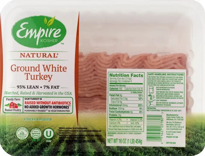 Empire Kosher Natural Ground White Turkey 16 oz