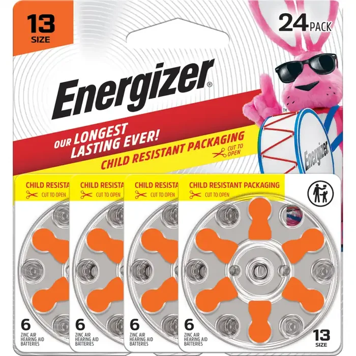 Energizer 1.45V Zinc Air Batteries Size 13 24 ea