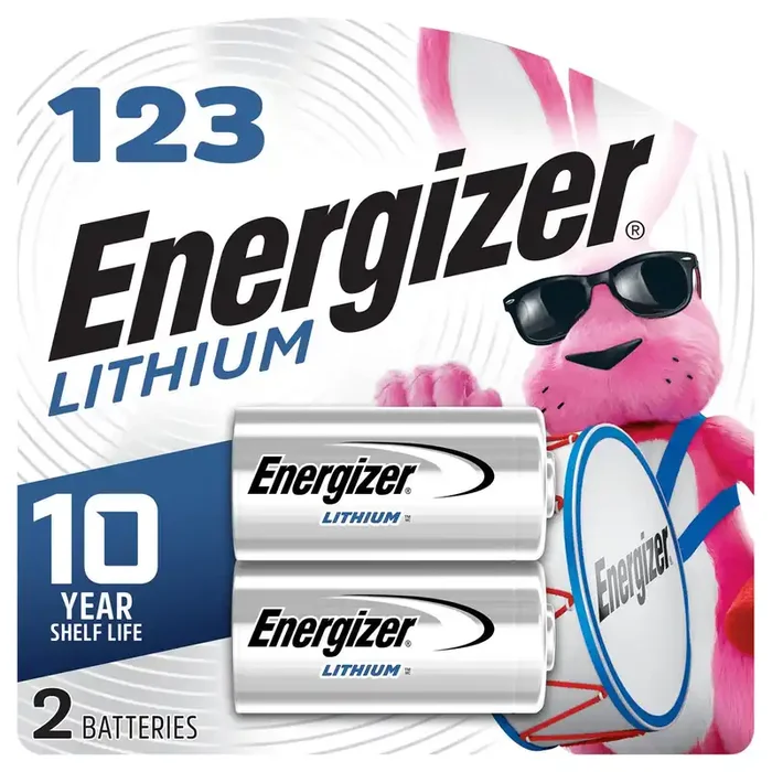 Energizer 123 Lithium Batteries (2 Pack), 3V Photo Batteries