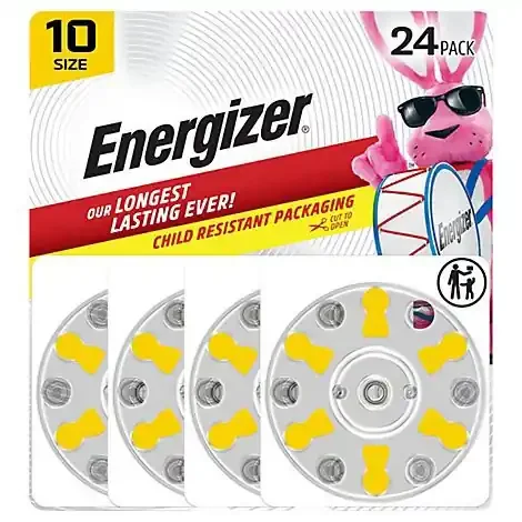 Energizer Hearing Aid Zinc Air 10 Batteries – 24 Pack – 24 CT