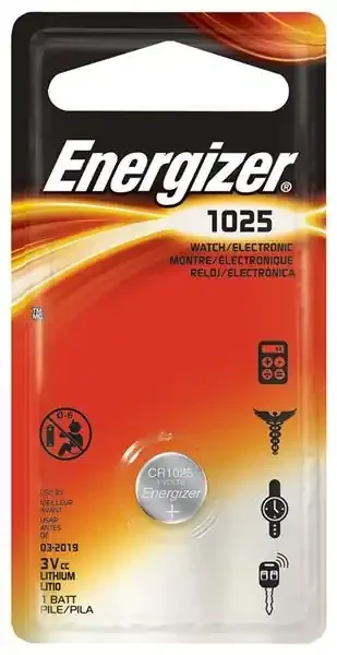 Energizer Lithium 3V Cr1025 Watch/Electronics Battery