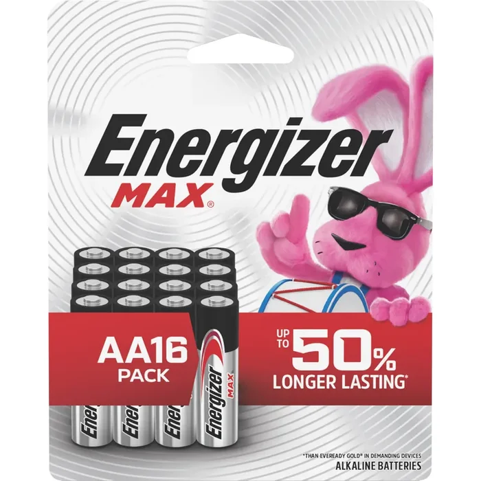 Energizer MAX AA Batteries (16 Pack), Double A Alkaline Batteries