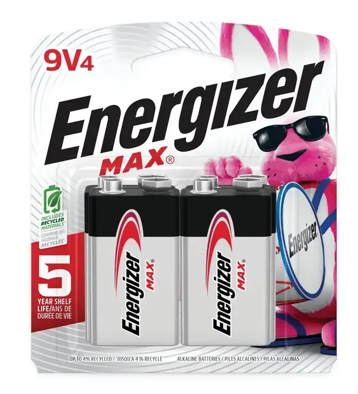Energizer Max Alkaline 9-Volt Batteries 4 -Pack