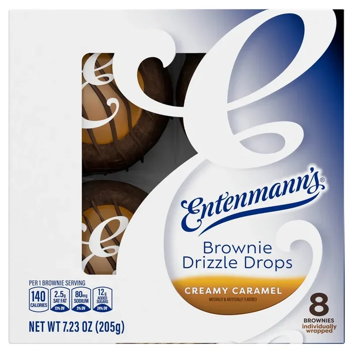 Entenmann‘s Brownie Drizzle Drops Creamy Caramel, 8 count, 7.23 oz