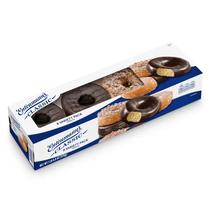 Entenmann‘s Classic Assorted Donuts, 8 count, Donuts, 16.8 oz Variety Pack