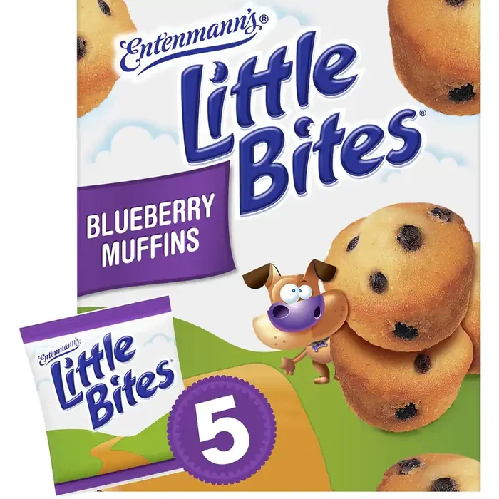 Entenmann‘s Little Bites Blueberry Muffins, 5 packs, Mini Muffins- 5 ct