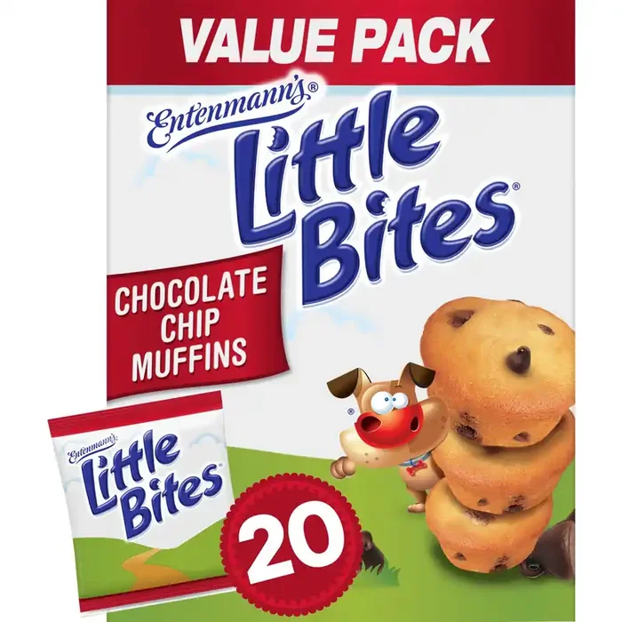 Entenmann‘s Little Bites Chocolate Chip Muffins, 20 packs, Mini Muffins, 33 oz Multipack