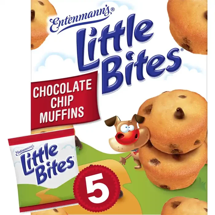 Entenmann‘s Little Bites Chocolate Chip Muffins, 5 packs, Mini Muffins, 8.25 oz Multipack