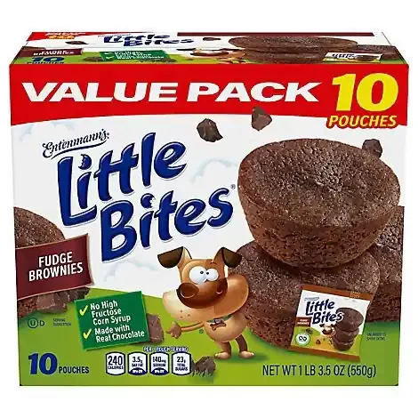 Entenmanns Little Bites Fudge Brownie Muffins 10 Count – 19.5 OZ