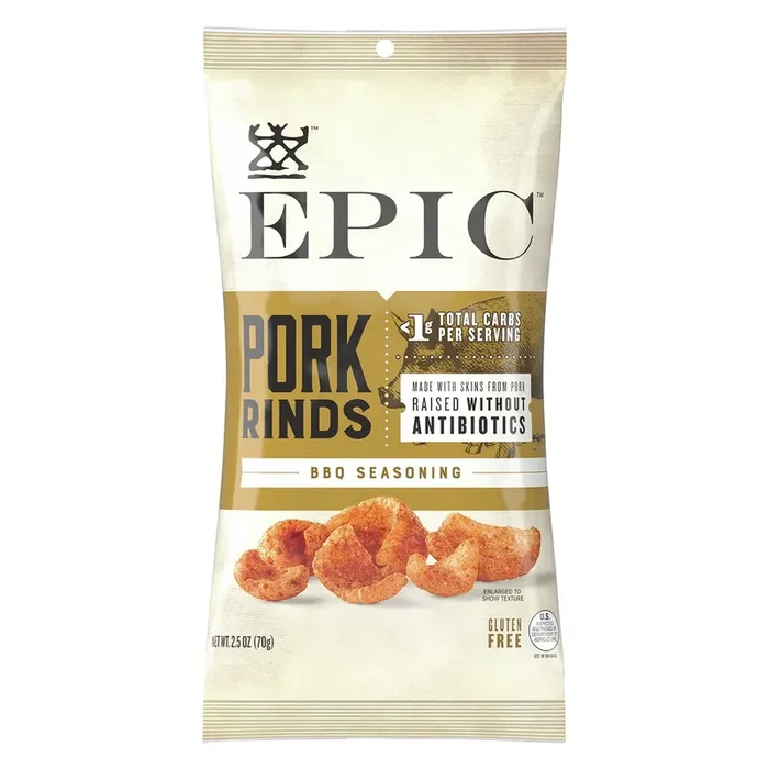 EPIC BBQ Pork Rinds Gluten Free, 2.5oz