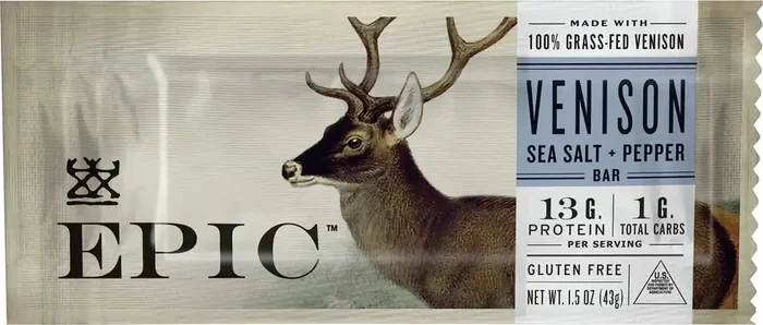 Epic Sea Salt Pepper Venison Bar – 1.5 oz