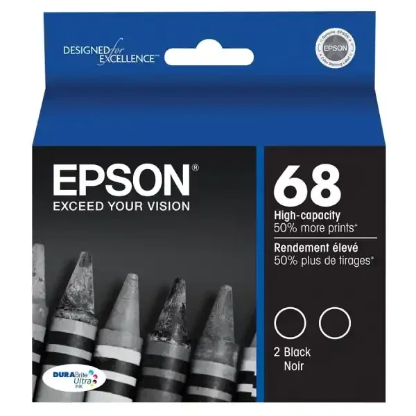 Epson 68 High-Capacity Black Ink Cartridges