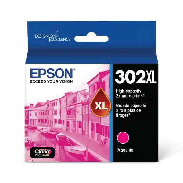 Epson Claria Premium High-Yield Magenta Ink Cartridge, T302Xl320-S, 302xl