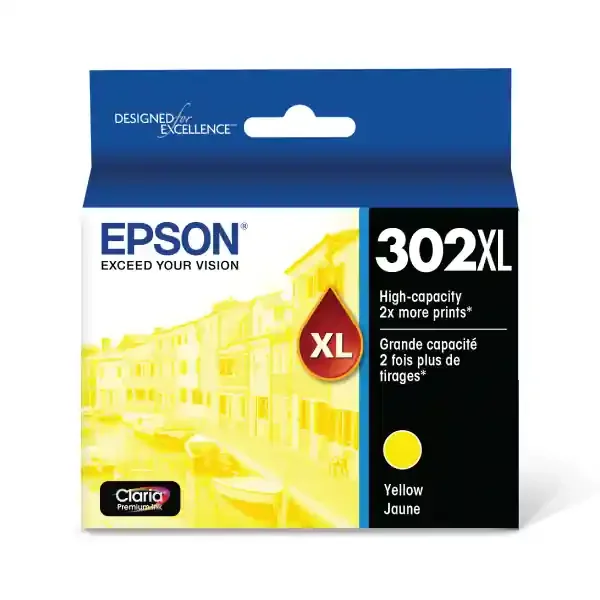 Epson Claria Premium High-Yield Yellow Ink Cartridge, T302Xl420-S, 302xl
