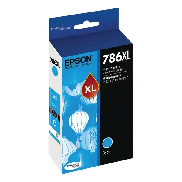Epson Durabrite Ultra T786Xl220-S High-Yield Cyan Ink Cartridge