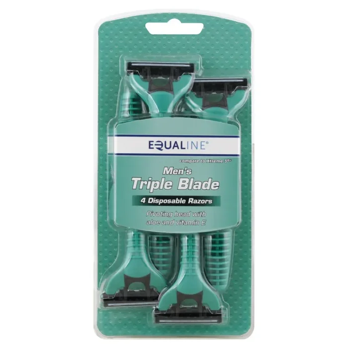 Equaline Men‘s Triple Blade Pivoting Disposable Razors