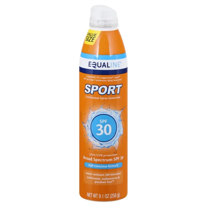 Equaline Sunscreen, Continuous Spray, Broad Spectrum SPF 30, Value Size