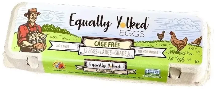 Equally Yolked Eggs Cage Free Brown Eggs
